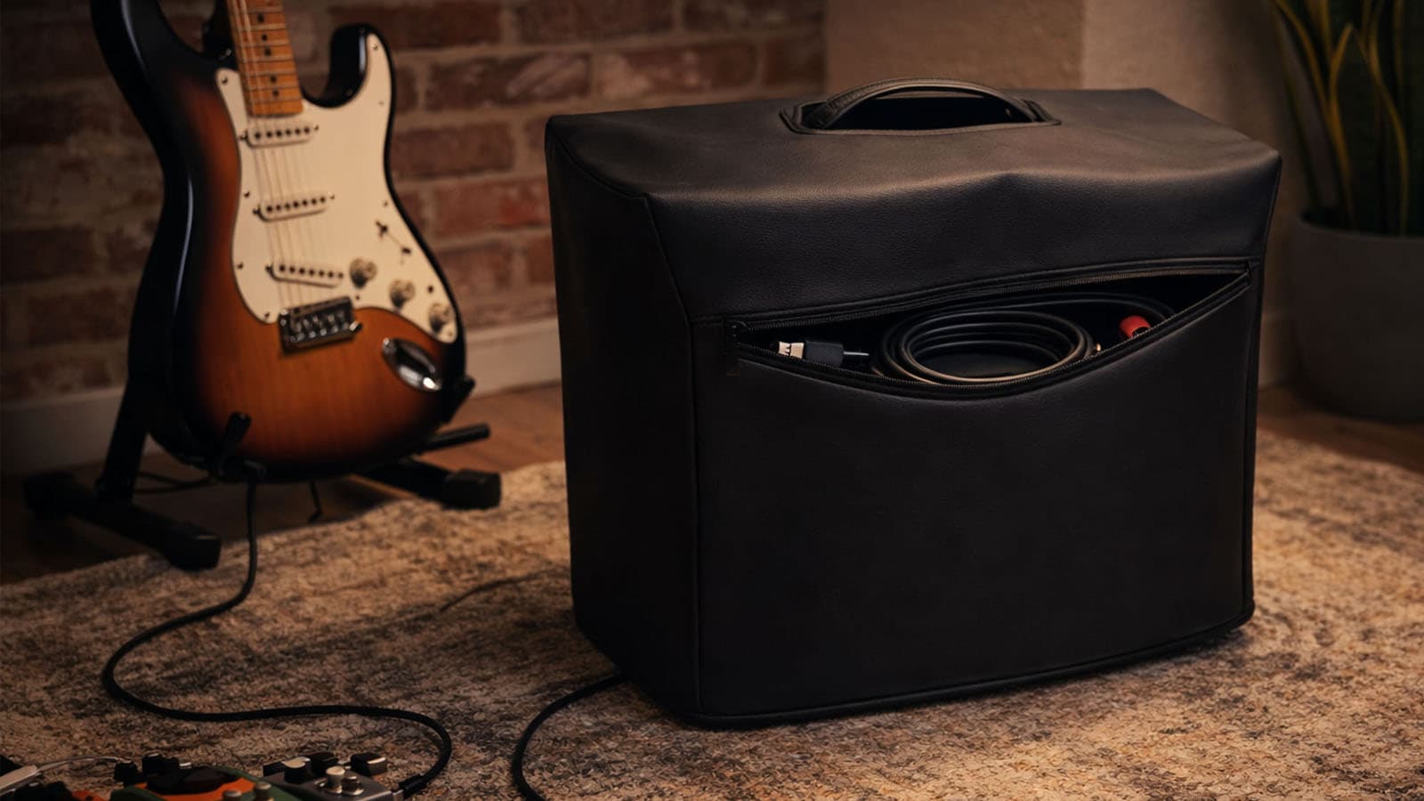 Premium amp cover displayed in a studio lifestyle setting